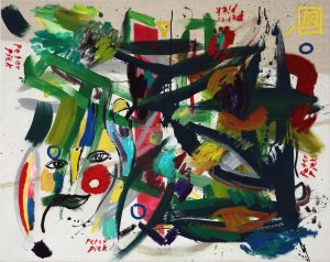 ´gruenes im dezember gemaltes Bild´