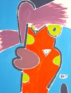 ´Frauenakt mit halben gruenen Elipsen´