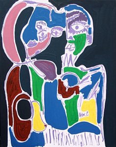 ´Zwei Köpfe (schwarzblau) ´